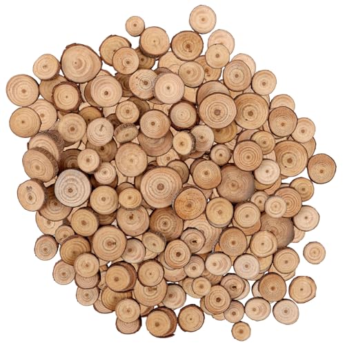 VIDETOL 300 Stück Holzscheiben Klein, 1,5-3 cm Baumscheiben Rund, Natürlich Holzplättchen mit Baumrinde, DIY Handwerk Holz-Scheiben, Kiefernholz Holzscheiben zum Basteln für Dekoration VIDETOL 300 Stück Holzscheiben Klein, 1,5-3 cm Baumscheiben Rund, Natürlich Holzplättchen mit Baumrinde, DIY Handwerk Holz-Scheiben, Kiefernholz Holzscheiben zum Basteln für Dekoration von VIDETOL