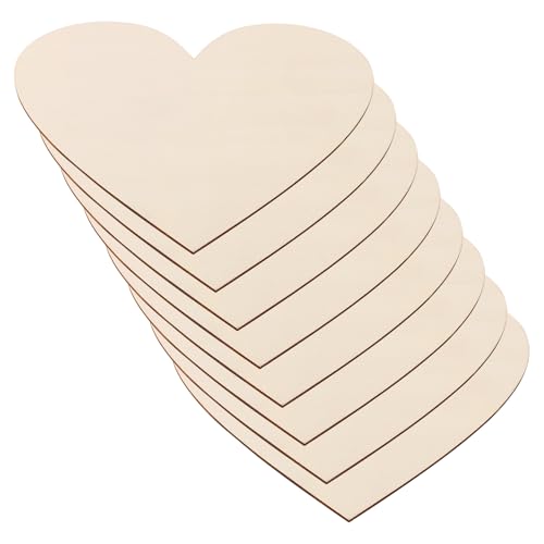 VIDETOL 8 Stück Natur Holzherz, 220 mm Holzherzen zum Beschriften, Unbehandelt Holz Herz für Hochzeit, Heimdekoration, DIY Handwerk VIDETOL 8 Stück Natur Holzherz, 220 mm Holzherzen zum Beschriften, Unbehandelt Holz Herz für Hochzeit, Heimdekoration, DIY Handwerk von VIDETOL