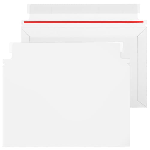 VIDETOL Lagre Versandtaschen aus Karton, A5, 250 x 163 mm, starre Versandtaschen mit Haftklebung, Weiß, 120 Stück von VIDETOL