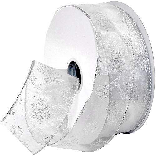 Organzaband Weihnachten Organza-Band Chiffonband mit Glitzer Metallic 11 Yard 2,5 Zoll Schimmer Band Glitter Bänder Craft Tüll Band für Geschenkverpackung,Haar,Hochzeit Rock Kleid Dekoratione (Silver) Organzaband Weihnachten Organza-Band Chiffonband mit Glitzer Metallic 11 Yard 2,5 Zoll Schimmer Band Glitter Bänder Craft Tüll Band für Geschenkverpackung,Haar,Hochzeit Rock Kleid Dekoratione (Silver) von VIDILLO