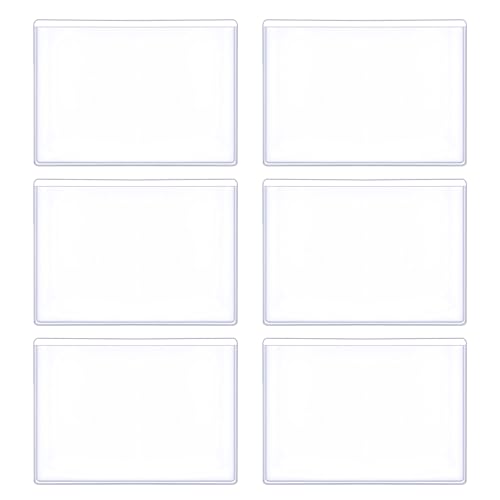 VIDSTW 6 Stück Ausweishüllen Ohne Löcher Ausweishülle Transparent Hülle Fahrzeugschein 80X120MM Badge Holder Wasserdicht und Schmutzabweisend für Ausweise Kreditkarten Studentenausweise VIDSTW 6 Stück Ausweishüllen Ohne Löcher Ausweishülle Transparent Hülle Fahrzeugschein 80X120MM Badge Holder Wasserdicht und Schmutzabweisend für Ausweise Kreditkarten Studentenausweise von VIDSTW