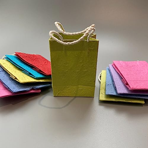 VIE Geschenktüte aus Maulbeerpapier in verschiedenen Farben, 10 x 7 cm von VIE
