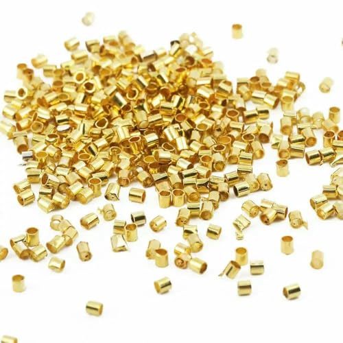 1,5 mm, 2 mm, 500 Stück Quetsch- und Endperlen, Quetschperlen, Endperlen zur Schmuckherstellung, Zubehör für Halsketten, Gold, 2 mm, 500 Stück 1,5 mm, 2 mm, 500 Stück Quetsch- und Endperlen, Quetschperlen, Endperlen zur Schmuckherstellung, Zubehör für Halsketten, Gold, 2 mm, 500 Stück von VIEPGJ