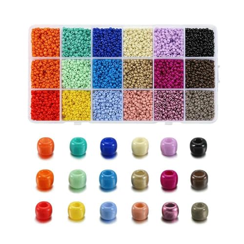 1 Set 2/3,0 mm gemischte Farben Charm Tschechische Glasperlen Lose Abstandsperlen für DIY Halskette Ohrringe Ringe Schmuckherstellung Zubehör-Set 12 von VIEPGJ