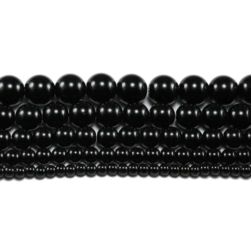 1 Strang/Los, 4 6 8 10 12 mm, Naturstein, glatt, glitzernd, schwarze Glasperlen, lose Abstandsperlen für Armbänder, Lieferant für Schmuckherstellung, schwarzes Glas, 10 mm x 38 Stück 1 Strang/Los, 4 6 8 10 12 mm, Naturstein, glatt, glitzernd, schwarze Glasperlen, lose Abstandsperlen für Armbänder, Lieferant für Schmuckherstellung, schwarzes Glas, 10 mm x 38 Stück von VIEPGJ