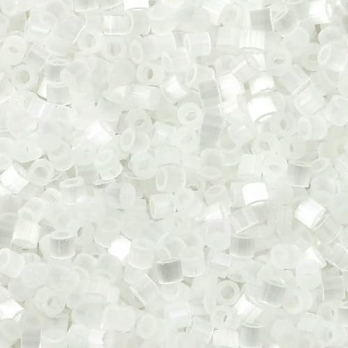 10 Gramm bunte Glasperlen, Zylinder, Katzenaugen-Imitation, lose Abstandsperlen, DIY-Schmuckherstellung, ca. 2,5 mm Durchmesser, weiß von VIEPGJ