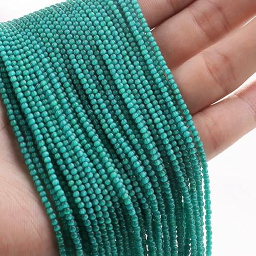 10 Stränge/Los, runde Katzenaugen-Kristallperlen, 2 mm, grüne Glasperlen, lose Perlen für die Schmuckherstellung, DIY-Handarbeiten, Armbänder, Halsketten, 13. Malachitgrün, 2 mm (ca. 1 von VIEPGJ