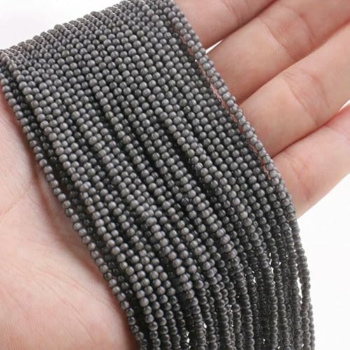 10 Stränge/Los, runde Katzenaugen-Kristallperlen, 2 mm, grüne Glasperlen, lose Perlen für die Schmuckherstellung, DIY-Handarbeiten, Armbänder, Halsketten, 5, hellgrau, 2 mm (ca. 1800 S von VIEPGJ