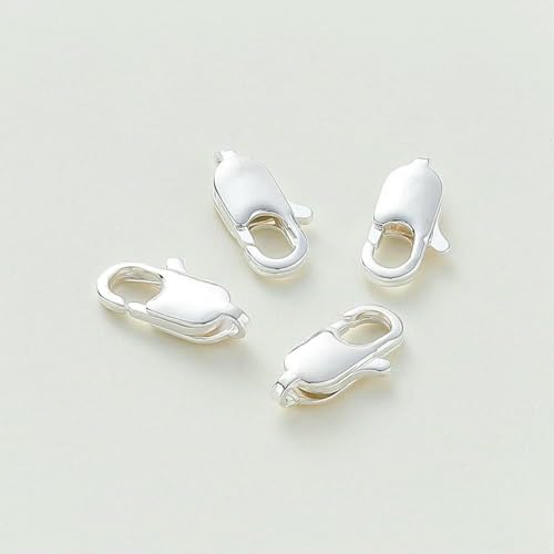 10 Stück/Los 14 Karat 18 Karat vergoldete Karabinerverschlüsse, Biegeringe, Kettenendverbinderhaken für DIY-Halsketten und Armbandherstellungskomponenten, Silber, 8 x 16 mm 10 Stück/Los 14 Karat 18 Karat vergoldete Karabinerverschlüsse, Biegeringe, Kettenendverbinderhaken für DIY-Halsketten und Armbandherstellungskomponenten, Silber, 8 x 16 mm von VIEPGJ