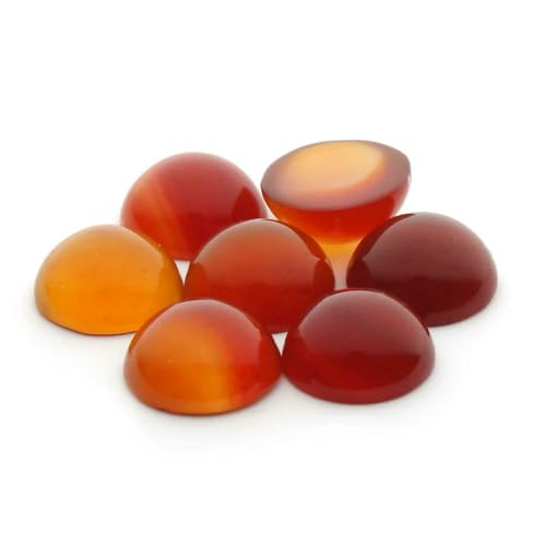 10 Stück/Los 4–12 mm runde Naturstein-Cabochons-Perlen für DIY-Ringe, Ohrringe, Armbänder, Halsketten, Schmuckzubehör, Roter Achat, 12 mm 10 Stück/Los 4–12 mm runde Naturstein-Cabochons-Perlen für DIY-Ringe, Ohrringe, Armbänder, Halsketten, Schmuckzubehör, Roter Achat, 12 mm von VIEPGJ