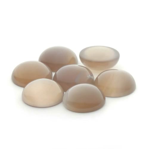 10 Stück/Los 4–12 mm runde Naturstein-Cabochons für DIY-Ringe, Ohrringe, Armbänder, Halsketten, Schmuckzubehör, Grauer Achat, 6 mm 10 Stück/Los 4–12 mm runde Naturstein-Cabochons für DIY-Ringe, Ohrringe, Armbänder, Halsketten, Schmuckzubehör, Grauer Achat, 6 mm von VIEPGJ