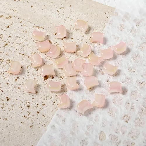 10 Stück 6 x 7 mm Katzenkopf-Glasperlen, süße Lampwork-Perlen, zum Basteln von Armbändern, Halsketten, Ohrringen, Zubehör – Huangfen – 7 mm (10 Stück) von VIEPGJ