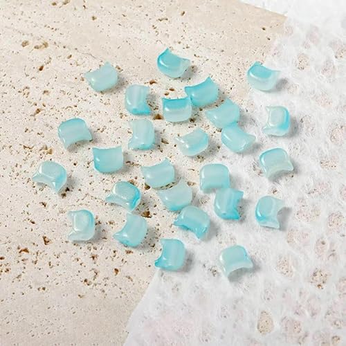 10 Stück 6 x 7 mm Katzenkopf-Glasperlen, süße Lampwork-Perlen, zum Basteln von Schmuckstücken für Armbänder, Halsketten, Ohrringe, Zubehör – lan-7 mm (10 Stück) von VIEPGJ