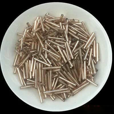 10 g/Los Champagner-Rocailles, tschechische Glasperlen, Abstandshalter, Tube-Bugles, Perlen zur Schmuckherstellung, Stickerei, DIY-Nähzubehör, 11–12 mm von VIEPGJ