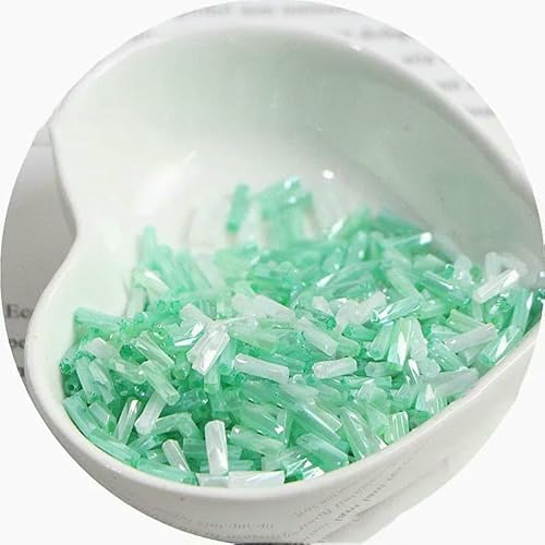 10 g neue 2 x 6 mm cremefarbene Spiralröhren-Glasperlen, lange Röhrenperlen, handgefertigt, DIY-Perlen, lose Perlen, Zubehör, grüner Mix, 2 x 6, 10 g, 300 Stück 10 g neue 2 x 6 mm cremefarbene Spiralröhren-Glasperlen, lange Röhrenperlen, handgefertigt, DIY-Perlen, lose Perlen, Zubehör, grüner Mix, 2 x 6, 10 g, 300 Stück von VIEPGJ