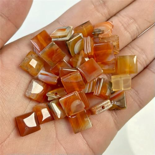 10 mm flache, quadratische Perlen, Tigerauge, Kristall, Edelsteine, Naturstein, quadratische Perlen zur Schmuckherstellung, DIY-Anhänger, Zubehör, Basteln, 9 roter Achat, 3 Stück 10 mm flache, quadratische Perlen, Tigerauge, Kristall, Edelsteine, Naturstein, quadratische Perlen zur Schmuckherstellung, DIY-Anhänger, Zubehör, Basteln, 9 roter Achat, 3 Stück von VIEPGJ