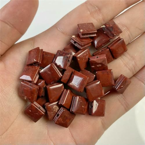 10 mm flache, quadratische Perlen, Tigerauge, Kristall, Edelsteine, Naturstein, quadratische Perlen zur Schmuckherstellung, DIY-Charms, Zubehör, Basteln, 19 Redstone, 5 Stück 10 mm flache, quadratische Perlen, Tigerauge, Kristall, Edelsteine, Naturstein, quadratische Perlen zur Schmuckherstellung, DIY-Charms, Zubehör, Basteln, 19 Redstone, 5 Stück von VIEPGJ