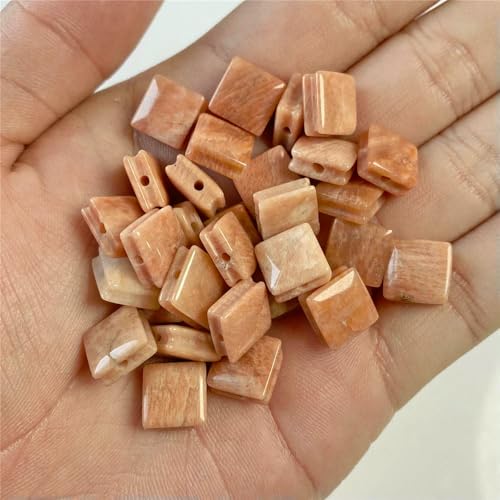 10 mm flache, quadratische Perlen, Tigerauge, Kristall, Edelsteine, Naturstein, quadratische Perlen zur Schmuckherstellung, DIY-Charms, Zubehör, Basteln, 22 Sonnenstein, 2 Stück 10 mm flache, quadratische Perlen, Tigerauge, Kristall, Edelsteine, Naturstein, quadratische Perlen zur Schmuckherstellung, DIY-Charms, Zubehör, Basteln, 22 Sonnenstein, 2 Stück von VIEPGJ