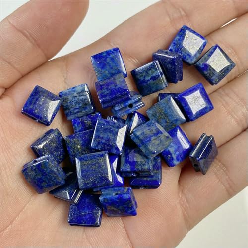 10 mm flache quadratische Perlen, Tigerauge, Kristall, Edelsteine, Naturstein, quadratische Perlen zur Schmuckherstellung, DIY-Charms, Zubehör, Basteln, 10 Lapislazuli, 5 Stück 10 mm flache quadratische Perlen, Tigerauge, Kristall, Edelsteine, Naturstein, quadratische Perlen zur Schmuckherstellung, DIY-Charms, Zubehör, Basteln, 10 Lapislazuli, 5 Stück von VIEPGJ
