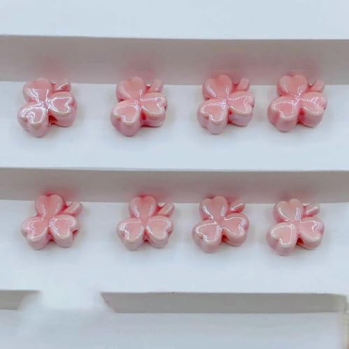 10 stücke Rosa keramik perlen DIY Bead perlen nationalen wind rot seil geflochten armband ohrringe kleine anhänger-blatt 10 stücke Rosa keramik perlen DIY Bead perlen nationalen wind rot seil geflochten armband ohrringe kleine anhänger-blatt von VIEPGJ