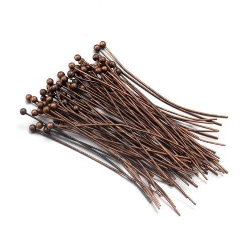 100/200 Stück Messing-Kugelkopfstifte, vergoldet, Kugelkopf zur Schmuckherstellung, Perlenstifte, Zubehör, DIY-Schmuckherstellung, Kupfer, 0,5 x 30 mm, 200 Stück 100/200 Stück Messing-Kugelkopfstifte, vergoldet, Kugelkopf zur Schmuckherstellung, Perlenstifte, Zubehör, DIY-Schmuckherstellung, Kupfer, 0,5 x 30 mm, 200 Stück von VIEPGJ