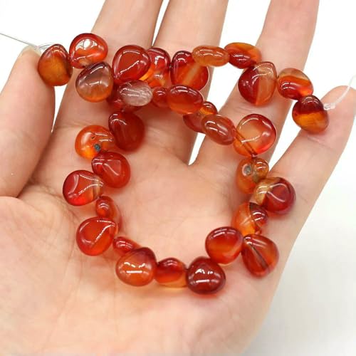 100% Natursteinperle, Tropfenform, indische Achate/Quarzperlen für die Herstellung von edlem Schmuckzubehör, Damenarmbändern und Halsketten, Roter Achat, 10 x 12 x 5 mm 100% Natursteinperle, Tropfenform, indische Achate/Quarzperlen für die Herstellung von edlem Schmuckzubehör, Damenarmbändern und Halsketten, Roter Achat, 10 x 12 x 5 mm von VIEPGJ