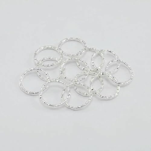 100 Stück/Beutel, 8–20 mm, offene, runde Biegeringe aus Metall, gedrehter Spaltring-Verbinder für die Herstellung von DIY-Schmuckstücken, Zubehör, Zubehör, Silber, 8 mm x 100 von VIEPGJ