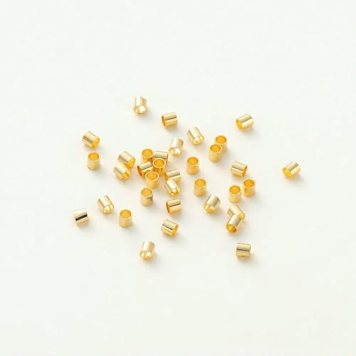 100 Stück/Los 1,5/2/2,5 mm Positionierungskupferrohre 14K/18K vergoldete Quetschperlen Zubehör für die Schmuckherstellung - 18K Gold - 2,5 mm x 100 Stück 100 Stück/Los 1,5/2/2,5 mm Positionierungskupferrohre 14K/18K vergoldete Quetschperlen Zubehör für die Schmuckherstellung - 18K Gold - 2,5 mm x 100 Stück von VIEPGJ