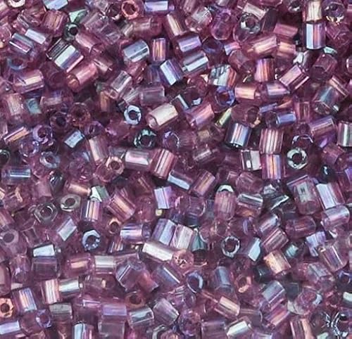1100–5000 Stück 2 mm AB-Farbperlen, röhrenförmige Glasperlen, Rocailles-Perlen zur Schmuckherstellung, lose Abstandsperlen, DIY-Armband, Halskette – Lila – 2 mm, 5000 Stück – im Beutel von VIEPGJ