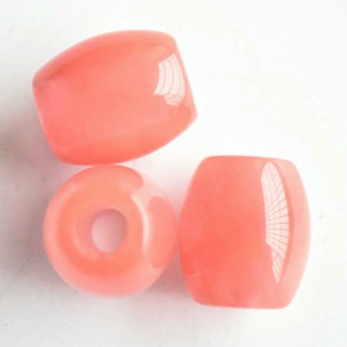 12 Stück/Los Fashion Mix Naturstein 16x18mm runde Form große Lochperlen für DIY Armband Schmuckherstellung-Wassermelonenrot-16mm 12 Stück/Los Fashion Mix Naturstein 16x18mm runde Form große Lochperlen für DIY Armband Schmuckherstellung-Wassermelonenrot-16mm von VIEPGJ