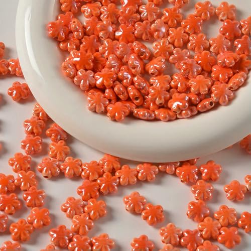 12 mm Glücksgras Herzform Keramikperlen Porzellan Abstandsperlen für die Schmuckherstellung DIY handgefertigte Armbänder Halsketten Zubehör-16-10 Stück von VIEPGJ