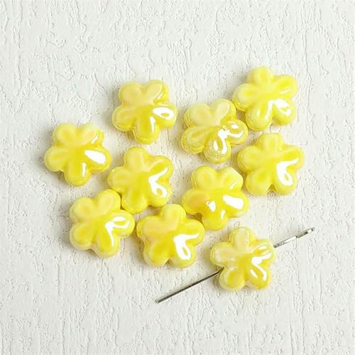 12 mm Glücksgras Herzform Keramikperlen Porzellan Abstandsperlen für die Schmuckherstellung DIY handgefertigte Armbänder Halsketten Zubehör-18-10 Stück von VIEPGJ