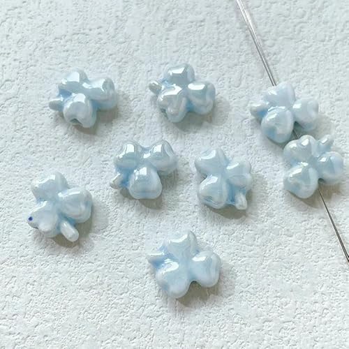 12 mm Glücksgras Herzform Keramikperlen Porzellan Abstandsperlen für die Schmuckherstellung DIY handgefertigte Armbänder Halsketten Zubehör-3-10 Stück von VIEPGJ