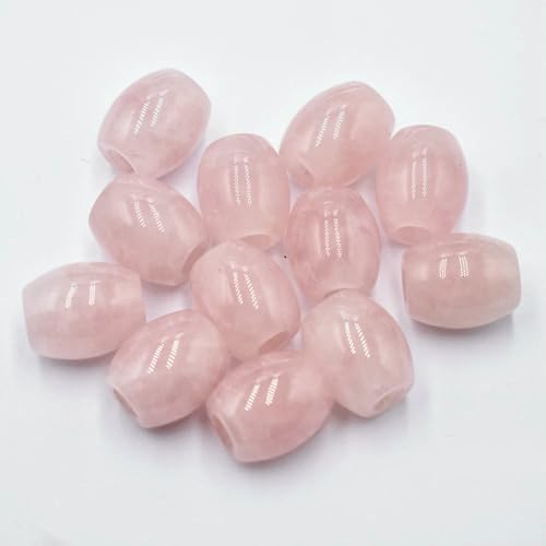 12 teile/los Mode mix naturstein 16x18mm runde form big loch perlen für DIY Armband schmuck machen-rose quarz stone-16mm von VIEPGJ