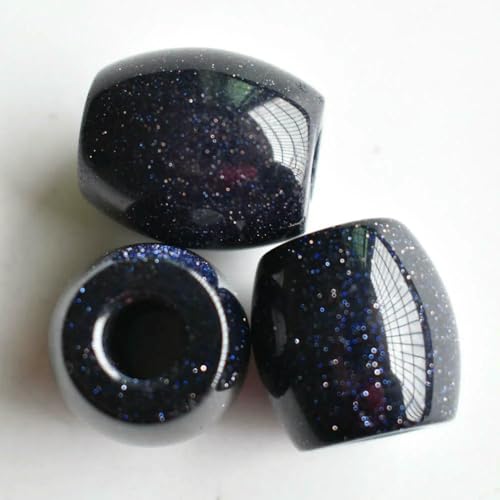 12 teile/los Mode mix naturstein 16x18mm runde form große loch perlen für DIY Armband schmuck machen-blau sand stein-16mm 12 teile/los Mode mix naturstein 16x18mm runde form große loch perlen für DIY Armband schmuck machen-blau sand stein-16mm von VIEPGJ