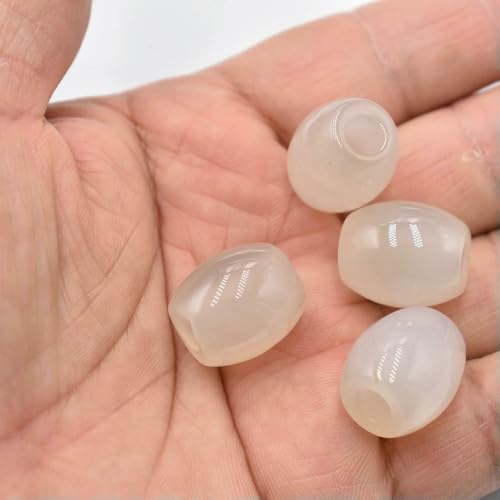 12 teile/los Mode mix naturstein 16x18mm runde form große loch perlen für DIY Armband schmuck machen-weiß achat-16mm 12 teile/los Mode mix naturstein 16x18mm runde form große loch perlen für DIY Armband schmuck machen-weiß achat-16mm von VIEPGJ