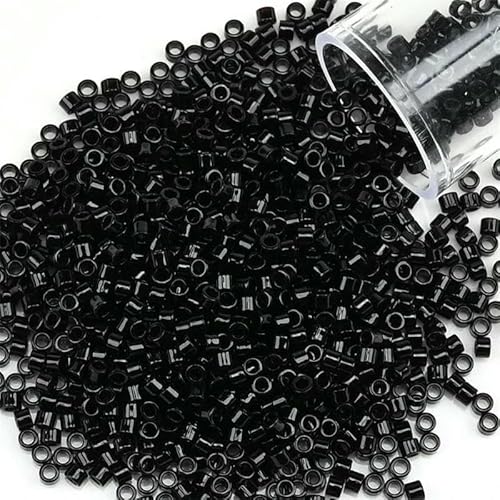 1200 Stück/Los, einheitliche 2 mm metallische Rocailles-Perlen, gold-silberfarben, Glas-Rocailles-Perlen, Charms, DIY-Bastelzubehör für Schmuckherstellung, PZ507, original schwarz, 2 mm, 1200 Stück 1200 Stück/Los, einheitliche 2 mm metallische Rocailles-Perlen, gold-silberfarben, Glas-Rocailles-Perlen, Charms, DIY-Bastelzubehör für Schmuckherstellung, PZ507, original schwarz, 2 mm, 1200 Stück von VIEPGJ