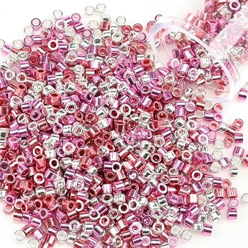 1200 Stück/Los einheitliche 2 mm metallische Rocailles-Perlen, gold-silberfarben, Glas-Rocailles-Perlen, Charms, DIY-Bastelzubehör für Schmuckherstellung, PZ744, 2 mm, 1200 Stück, Flasche 1200 Stück/Los einheitliche 2 mm metallische Rocailles-Perlen, gold-silberfarben, Glas-Rocailles-Perlen, Charms, DIY-Bastelzubehör für Schmuckherstellung, PZ744, 2 mm, 1200 Stück, Flasche von VIEPGJ