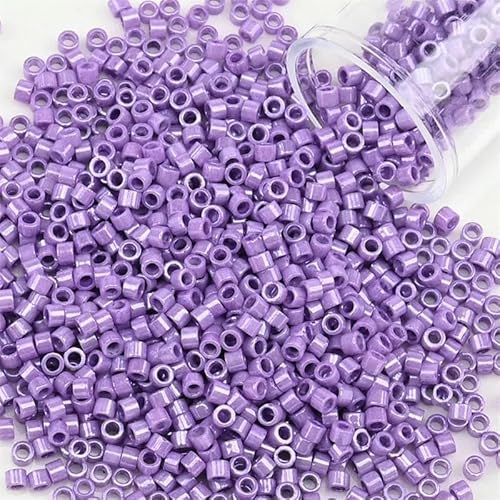 1200 Stück Glasperlen, gleichmäßig, 2 mm, Rocailles-Perlen zur Schmuckherstellung, DIY-Armband, Halskette, kleine Bastelperlen, PZ518, 2 mm, 1200 Stück, Flasche von VIEPGJ