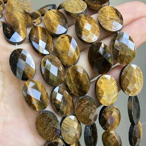 13 x 18 mm natürliche facettierte gelbe Tigerauge-Perlen, ovale Form, lose Perlen für die Schmuckherstellung, DIY-Armband, Ohrstecker, Zubehör – Standard 13 x 18 mm natürliche facettierte gelbe Tigerauge-Perlen, ovale Form, lose Perlen für die Schmuckherstellung, DIY-Armband, Ohrstecker, Zubehör – Standard von VIEPGJ