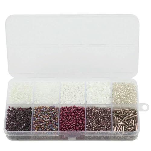 130 g/Set Glas runde Rocailles Perlen Rohr lose Perlen DIY Armband Halskette Kristall für Schmuckherstellung Kleidungsstück handgefertigte Accessoires-07BaiZi von VIEPGJ