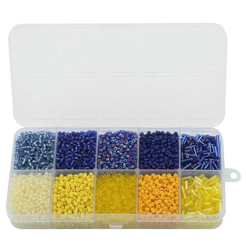 130 g/Set Glas runde Rocailles Perlen Tube lose Perlen DIY Armband Halskette Tschechischer Kristall für Schmuckherstellung Garemnt Zubehör-12LanHuang von VIEPGJ