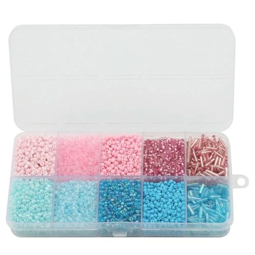 130 g/Set Glas runde Rocailles Perlen Tube lose Perlen DIY Armband Halskette tschechischer Kristall für Schmuckherstellung Garemnt Zubehör-03FenLan von VIEPGJ