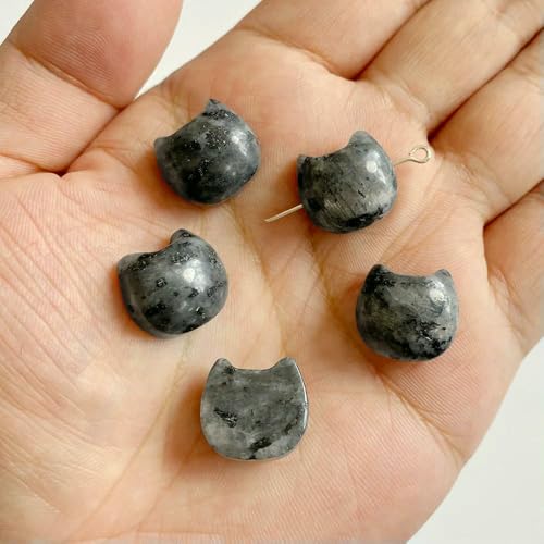14 x 16 mm Naturstein, Katzenform, geschnitzte Perlen, Aventurin, Obsidian, Labradorit, Perlen zur Schmuckherstellung, DIY-Armband, Halskette, Nr. 14, Labradorit, 1 Stück 14 x 16 mm Naturstein, Katzenform, geschnitzte Perlen, Aventurin, Obsidian, Labradorit, Perlen zur Schmuckherstellung, DIY-Armband, Halskette, Nr. 14, Labradorit, 1 Stück von VIEPGJ
