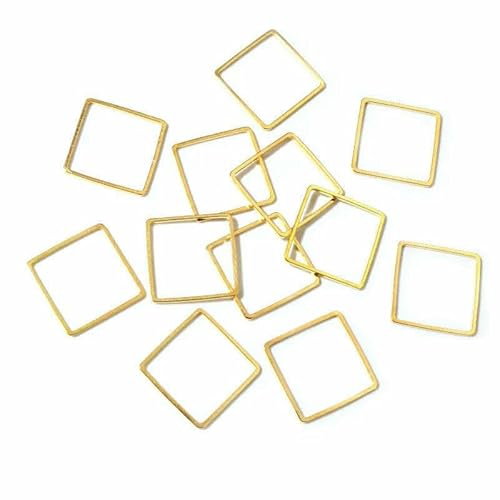 15 20 25 mm Messing geschlossener quadratischer Ring Ohrringdrähte Creolen Anhänger Verbinder Ringe für DIY Schmuckherstellung Zubehör-Gold-25 mm x 20 Stück 15 20 25 mm Messing geschlossener quadratischer Ring Ohrringdrähte Creolen Anhänger Verbinder Ringe für DIY Schmuckherstellung Zubehör-Gold-25 mm x 20 Stück von VIEPGJ