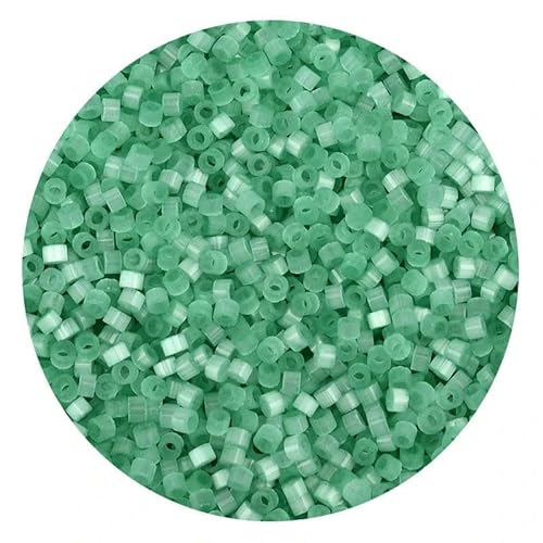 2,5 mm farbige Katzenaugen-Glasperlen, Charm, tschechischer röhrenförmiger Samen, Verwendung für Handstickmaterial, DIY-Kleidung, Nähzubehör, S2411, 2,5 mm, 1000 Stück von VIEPGJ