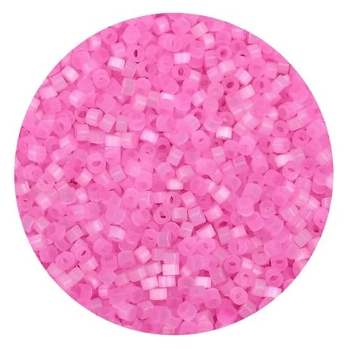2,5 mm farbige Katzenaugen-Glasperlen, Charm, tschechischer röhrenförmiger Samen, Verwendung für Handstickmaterial, DIY-Kleidung, Nähzubehör-S2409-2,5 mm, 1000 Stück von VIEPGJ