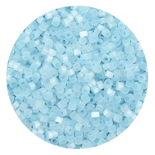 2,5 mm farbige Katzenaugen-Glasperlen, Charm, tschechischer röhrenförmiger Samen, Verwendung für Handstickmaterial, DIY-Kleidung, Nähzubehör-S2413-2,5 mm, 1000 Stück von VIEPGJ