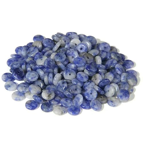 2 * 6MM Natural Stone Spacer Beads Agates Tiger Eye Jades Heishi Flat Clips Shape Loose Bead For Jewelry DIY Bracelet Necklace-NO.9 Sodalite-2x6mm about 80pcs von VIEPGJ
