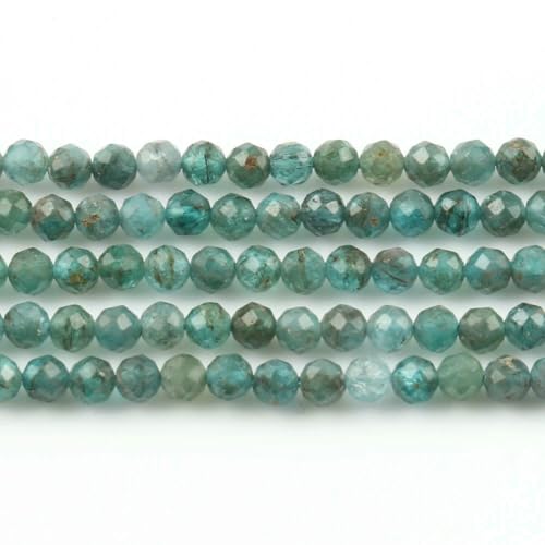 2 3 4,0 mm natürliche facettierte Citrin-Opal-Jade-Onyx-Edelsteinperlen, runde Mineralperlen zur Schmuckherstellung, DIY-Armbandzubehör – Blauer Kyanit – 2 mm (ca. 170 Stück) von VIEPGJ